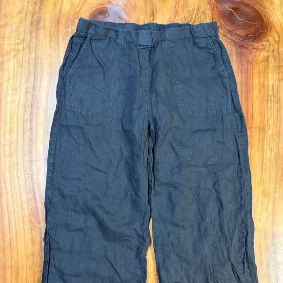 Habitat Clothes to live in Women's Pants L Crop Linen Lagenlook boho R29 - Picture 2 of 6